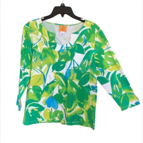 Ruby Rd. Tops - 3/$45 Ruby Rd top abstract painterly floral print top w stretch casual office LP
